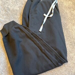 FIGS Black Jogger with Contrast Drawstring